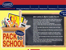 Tablet Screenshot of ahartzpacktoschool.com